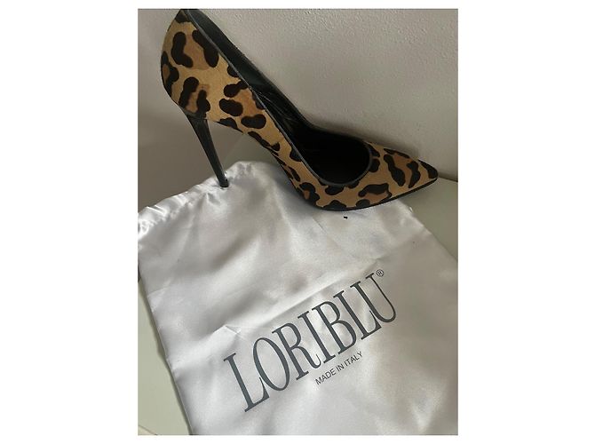 Loriblu Absatzschuhe aus Leder und Pelz Braun Größe 40 - Ansicht 9