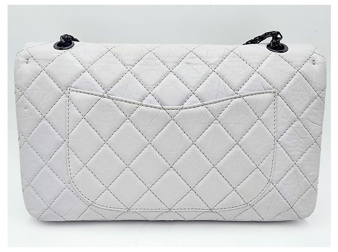 Borsa Chanel 2.55 Reissue Maxi Double Flap Grigio - vista 10