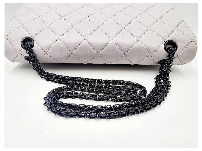 Borsa Chanel 2.55 Reissue Maxi Double Flap Grigio - vista 13