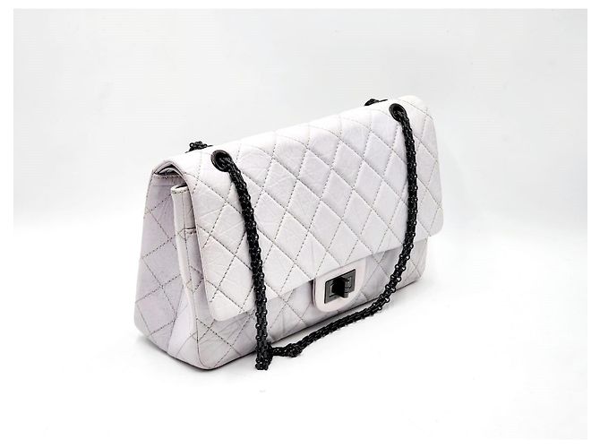 Borsa Chanel 2.55 Reissue Maxi Double Flap Grigio - vista 4