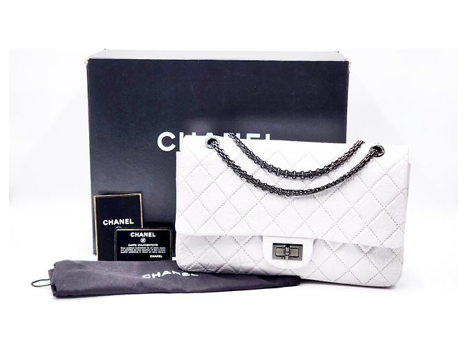 Borsa Chanel 2.55 Reissue Maxi Double Flap Grigio - vista 5