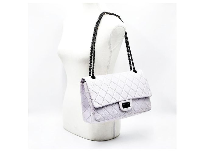 Borsa Chanel 2.55 Reissue Maxi Double Flap Grigio - vista 6