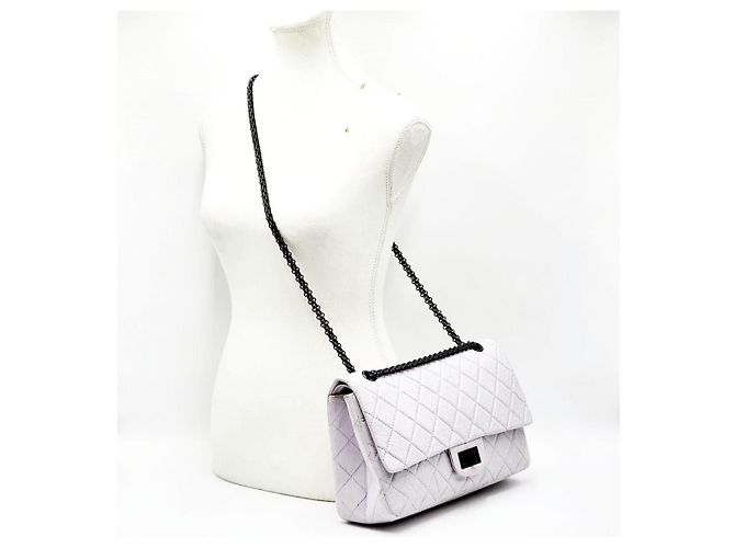 Borsa Chanel 2.55 Reissue Maxi Double Flap Grigio - vista 7
