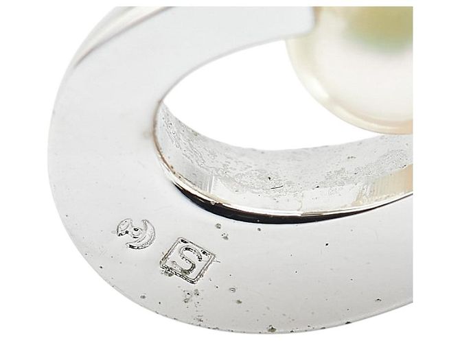 Spilla a forma di cuore con perla d'argento Tasaki - vista 4
