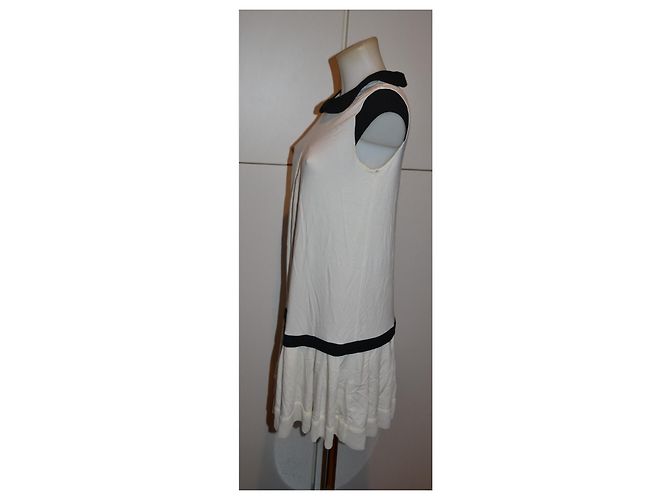Twin Set Kleid aus Viskose schwarz weiß - Ansicht 2
