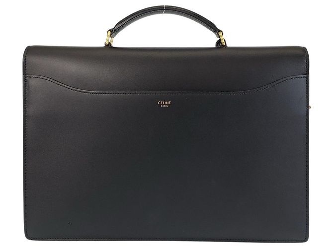 Céline Malette en cuir léopard Celine 2 voies - vue 2
