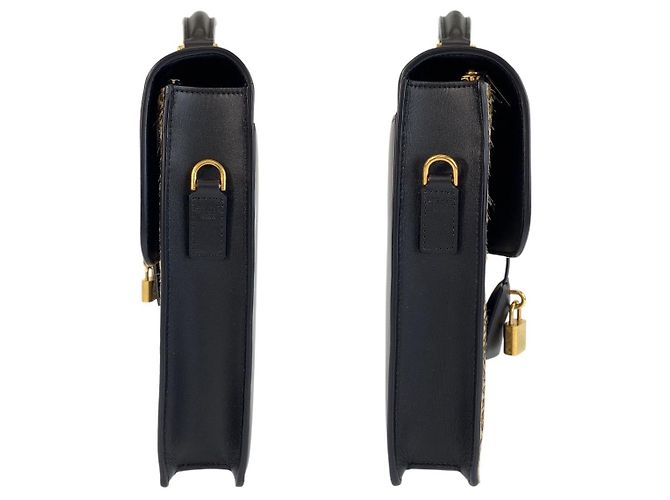 Céline Malette en cuir léopard Celine 2 voies - vue 5