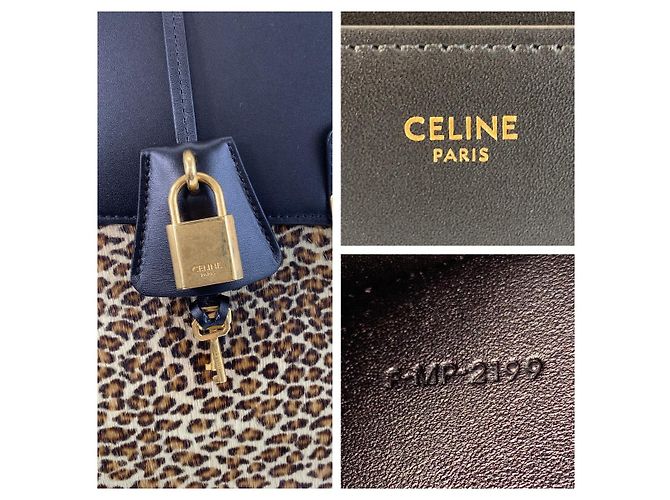 Céline Malette en cuir léopard Celine 2 voies - vue 9