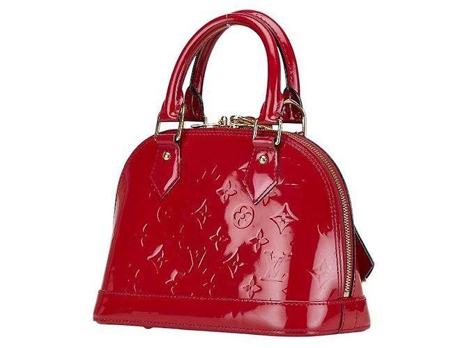 Sac à main Louis Vuitton Alma BB en cuir verni M50565 Rose - vue 2