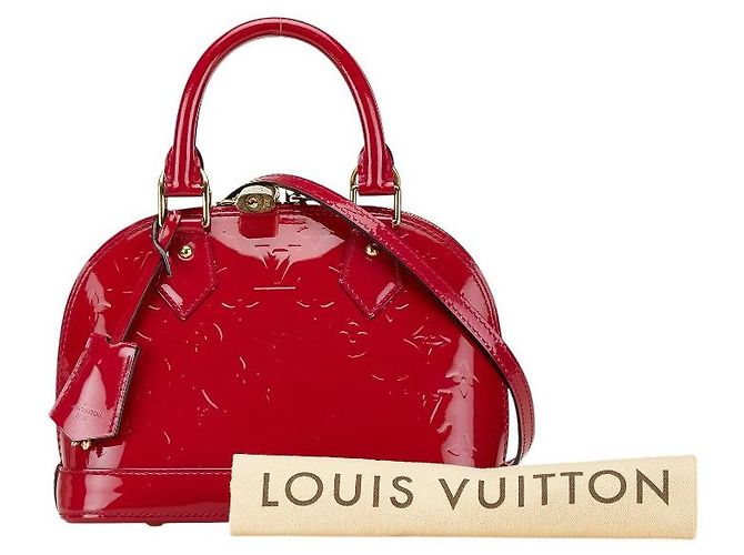 Sac à main Louis Vuitton Alma BB en cuir verni M50565 Rose - vue 9