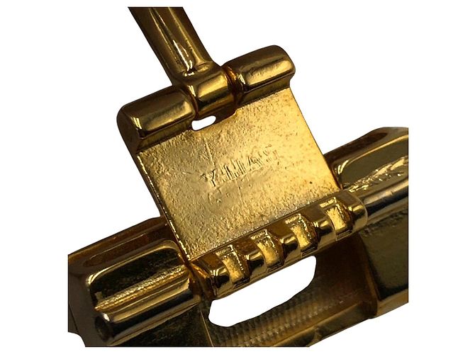 Hebilla de cinturón de metal Bally Dorado - vista 6