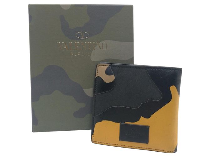 Cartera de cuero y lona de camuflaje Valentino - vista 10
