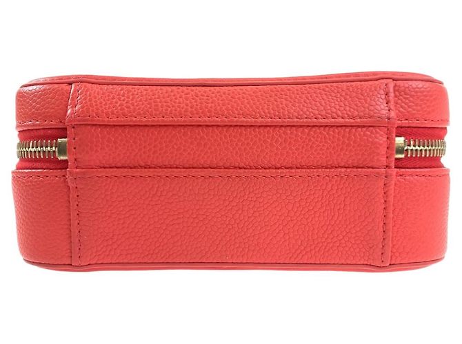Sac Vanity Filigrane en Cuir Caviar Chanel Rouge - vue 9