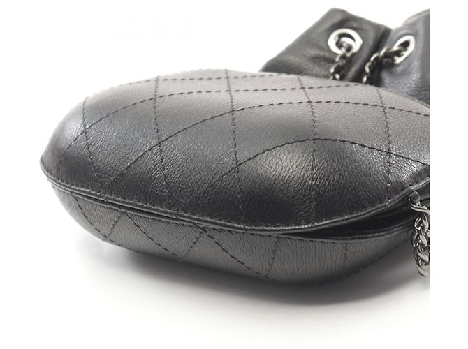 Chanel Gabrielle Leather Shoulder Bag A98787 Black - view 8