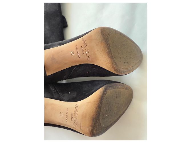 Botas altas Marie Jimmy Choo de piel negra Negro - vista 4