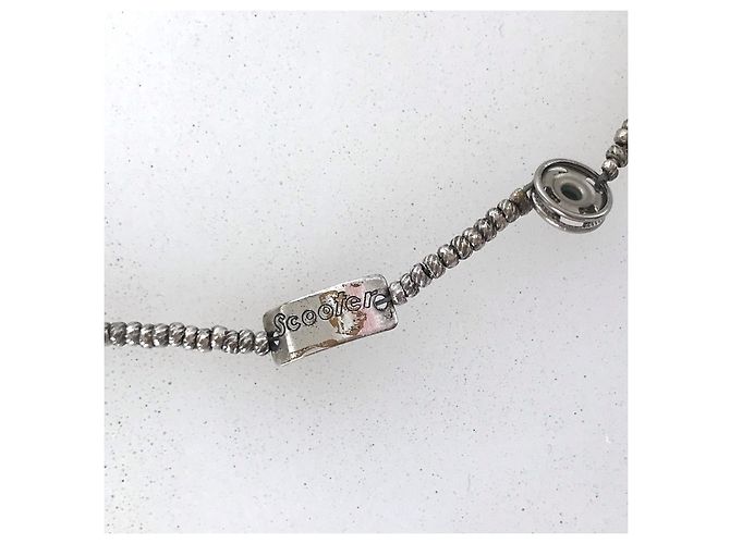 Autre Marque Set Scooter Paris Collana a Croce e Bracciale Rosso Argento Bordò - vista 5