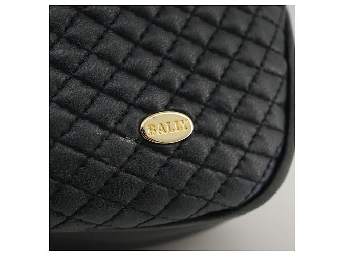 Borsa Tote BALLY in pelle nera e oro Auth mr918 Nero D'oro - vista 17