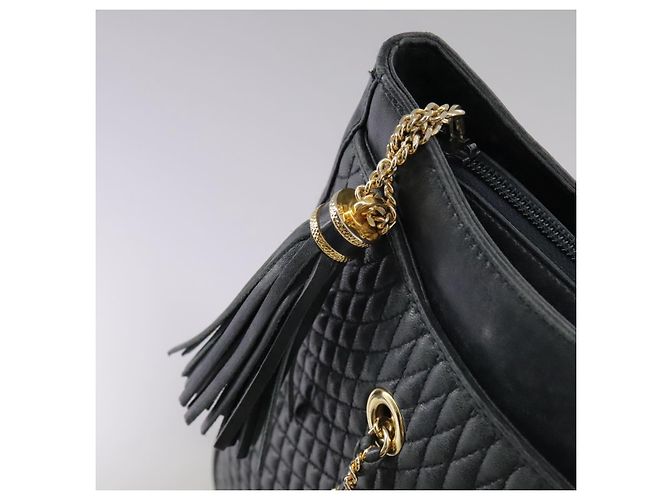 Borsa Tote BALLY in pelle nera e oro Auth mr918 Nero D'oro - vista 18
