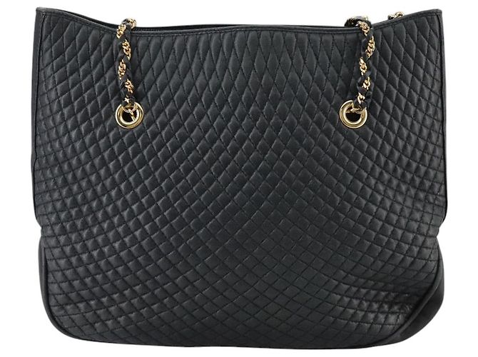 Borsa Tote BALLY in pelle nera e oro Auth mr918 Nero D'oro - vista 2