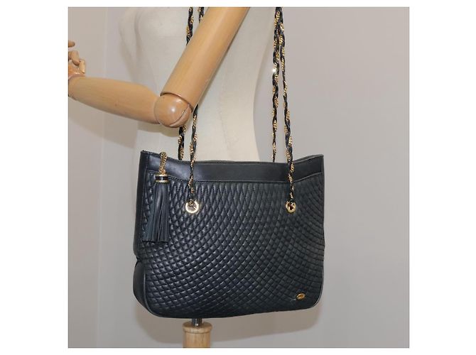 Borsa Tote BALLY in pelle nera e oro Auth mr918 Nero D'oro - vista 25