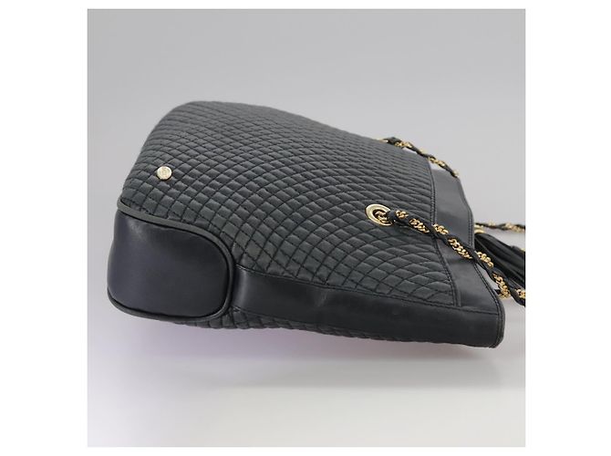Borsa Tote BALLY in pelle nera e oro Auth mr918 Nero D'oro - vista 4