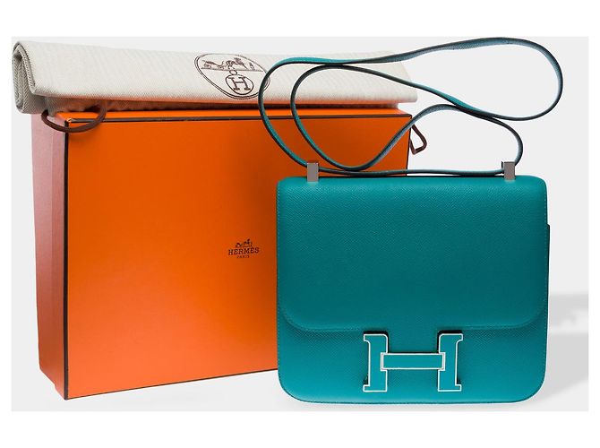 Hermès HERMES Constance Bag in Blue Leather - 102411 - view 2