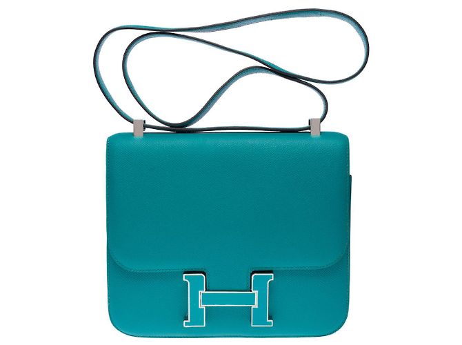 Hermès HERMES Constance Bag in Blue Leather - 102411 - view 3