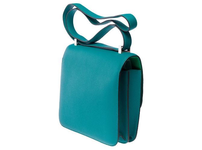 Hermès HERMES Constance Bag in Blue Leather - 102411 - view 6