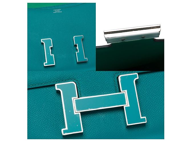Hermès HERMES Constance Bag in Blue Leather - 102411 - view 7