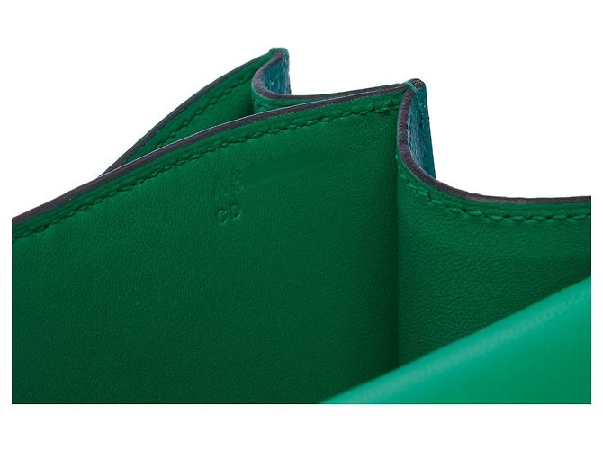 Hermès HERMES Constance Bag in Blue Leather - 102411 - view 8