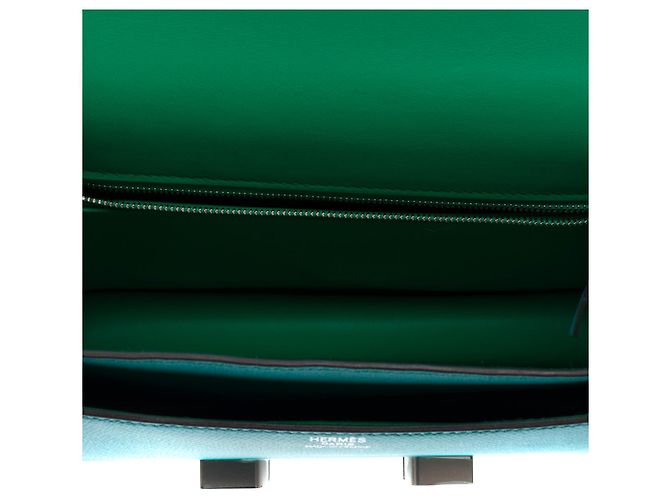Hermès HERMES Constance Bag in Blue Leather - 102411 - view 9