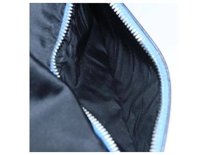 PRADA Backpack Nylon Leather Black Blue Silver Auth 92876 Silvery - view 26