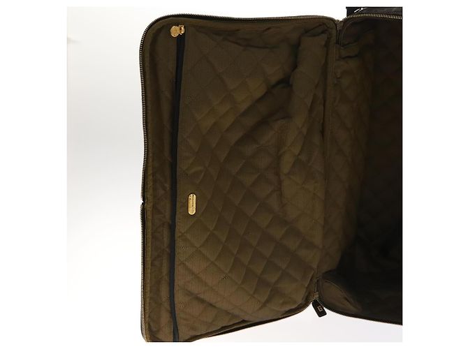 FENDI Zucca Lona Bolsa de Transporte Boston Negra Marrón Auth mr869 Castaño Negro - vista 24