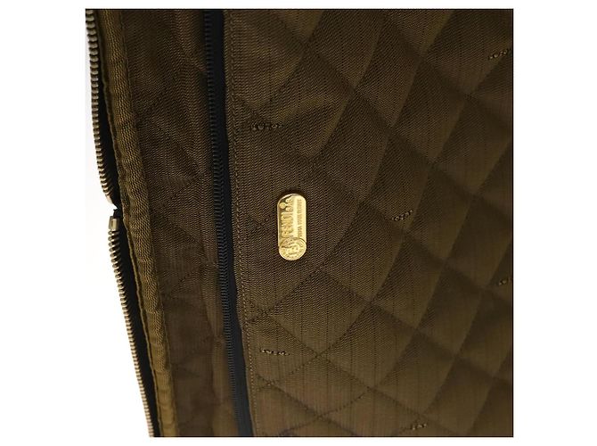 FENDI Zucca Lona Bolsa de Transporte Boston Negra Marrón Auth mr869 Castaño Negro - vista 25