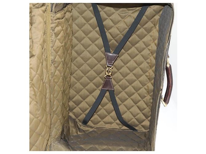 FENDI Zucca Lona Bolsa de Transporte Boston Negra Marrón Auth mr869 Castaño Negro - vista 27