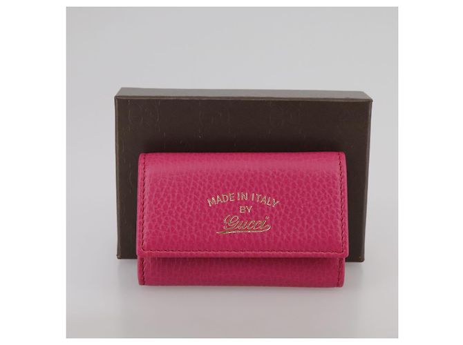 GUCCI Swing Key Case Leather Pink 354499 Auth am7524 - view 12