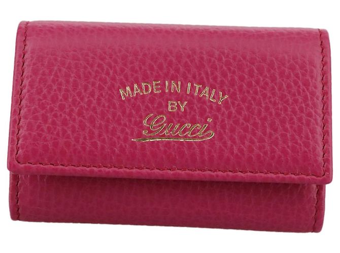 GUCCI Swing Key Case Leather Pink 354499 Auth am7524 - view 13