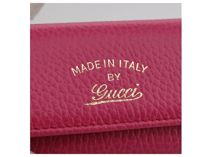 GUCCI Swing Key Case Leather Pink 354499 Auth am7524 - view 17