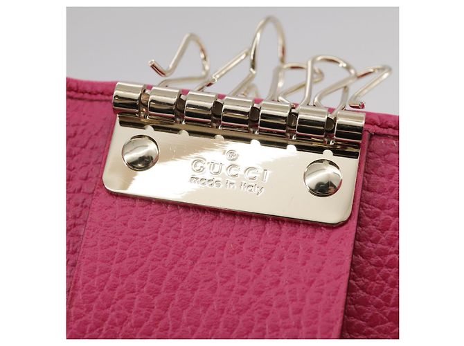 GUCCI Swing Key Case Leather Pink 354499 Auth am7524 - view 9