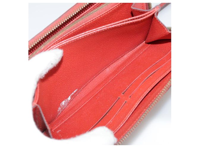 LOUIS VUITTON Monogram Empreinte Cartera Zippy Roja M60737 LV Auth bs21012 - vista 11
