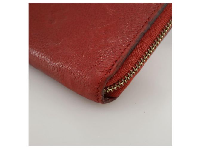 LOUIS VUITTON Monogram Empreinte Cartera Zippy Roja M60737 LV Auth bs21012 - vista 14