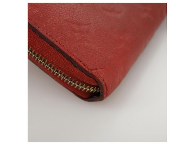 LOUIS VUITTON Monogram Empreinte Cartera Zippy Roja M60737 LV Auth bs21012 - vista 15