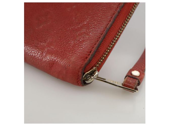 LOUIS VUITTON Monogram Empreinte Cartera Zippy Roja M60737 LV Auth bs21012 - vista 16