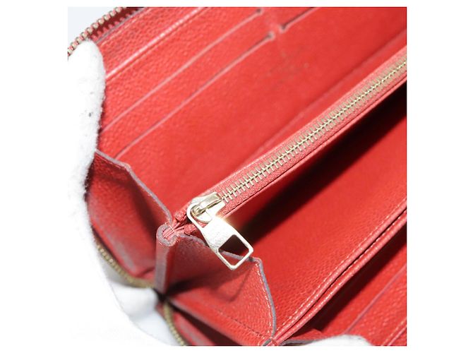 LOUIS VUITTON Monogram Empreinte Cartera Zippy Roja M60737 LV Auth bs21012 - vista 18