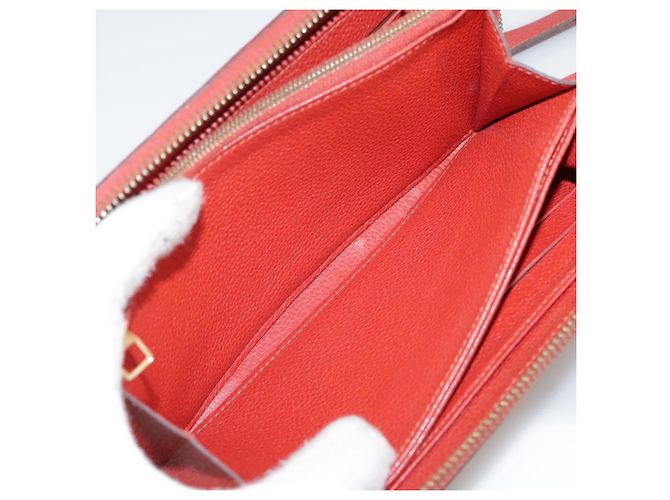 LOUIS VUITTON Monogram Empreinte Cartera Zippy Roja M60737 LV Auth bs21012 - vista 19