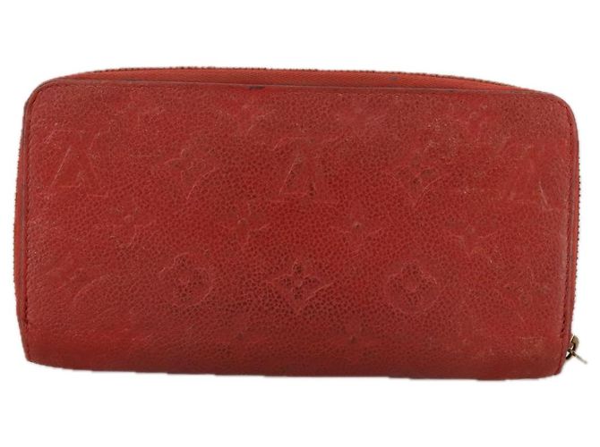 LOUIS VUITTON Monogram Empreinte Cartera Zippy Roja M60737 LV Auth bs21012 - vista 2