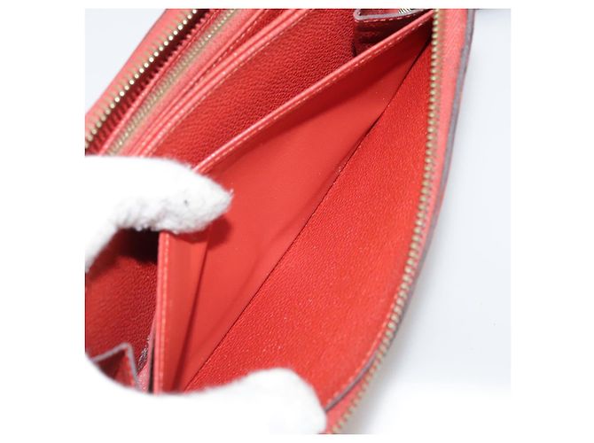 LOUIS VUITTON Monogram Empreinte Cartera Zippy Roja M60737 LV Auth bs21012 - vista 20