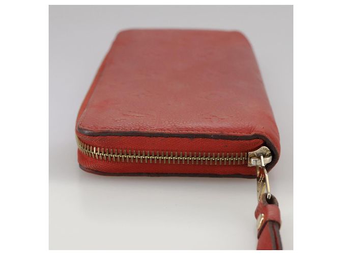 LOUIS VUITTON Monogram Empreinte Cartera Zippy Roja M60737 LV Auth bs21012 - vista 3
