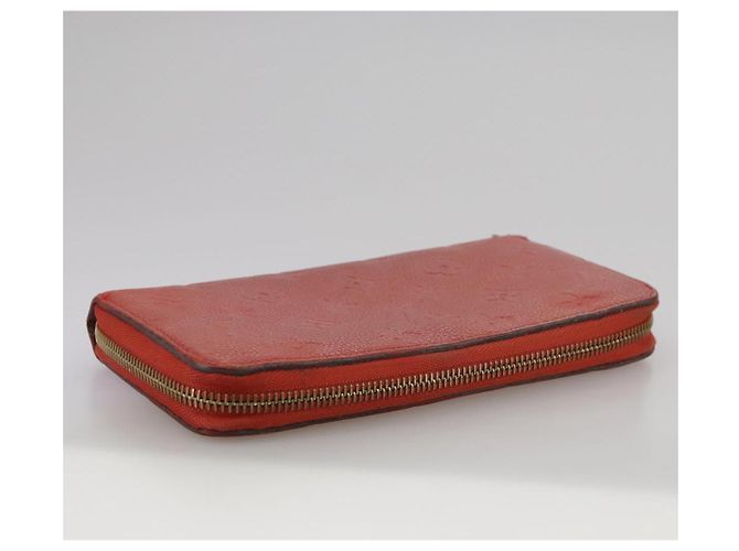LOUIS VUITTON Monogram Empreinte Cartera Zippy Roja M60737 LV Auth bs21012 - vista 5