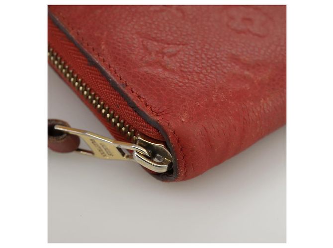 LOUIS VUITTON Monogram Empreinte Cartera Zippy Roja M60737 LV Auth bs21012 - vista 7
